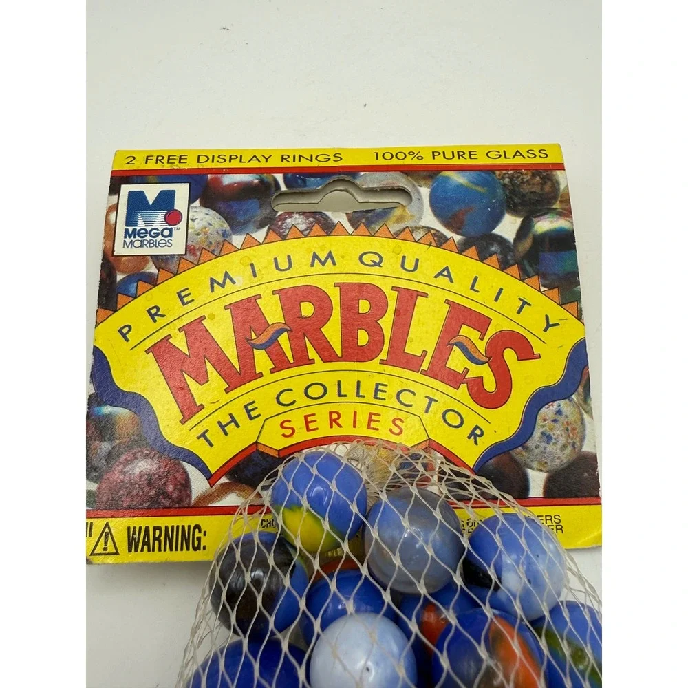 Vtg Mega Marbles Blue Dolphin Collector Series Glass‎ Marbles Vacor Mexico New